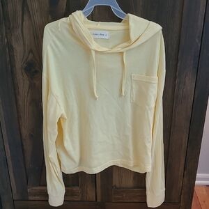 Ocean Drive Light Yellow Hooded Top